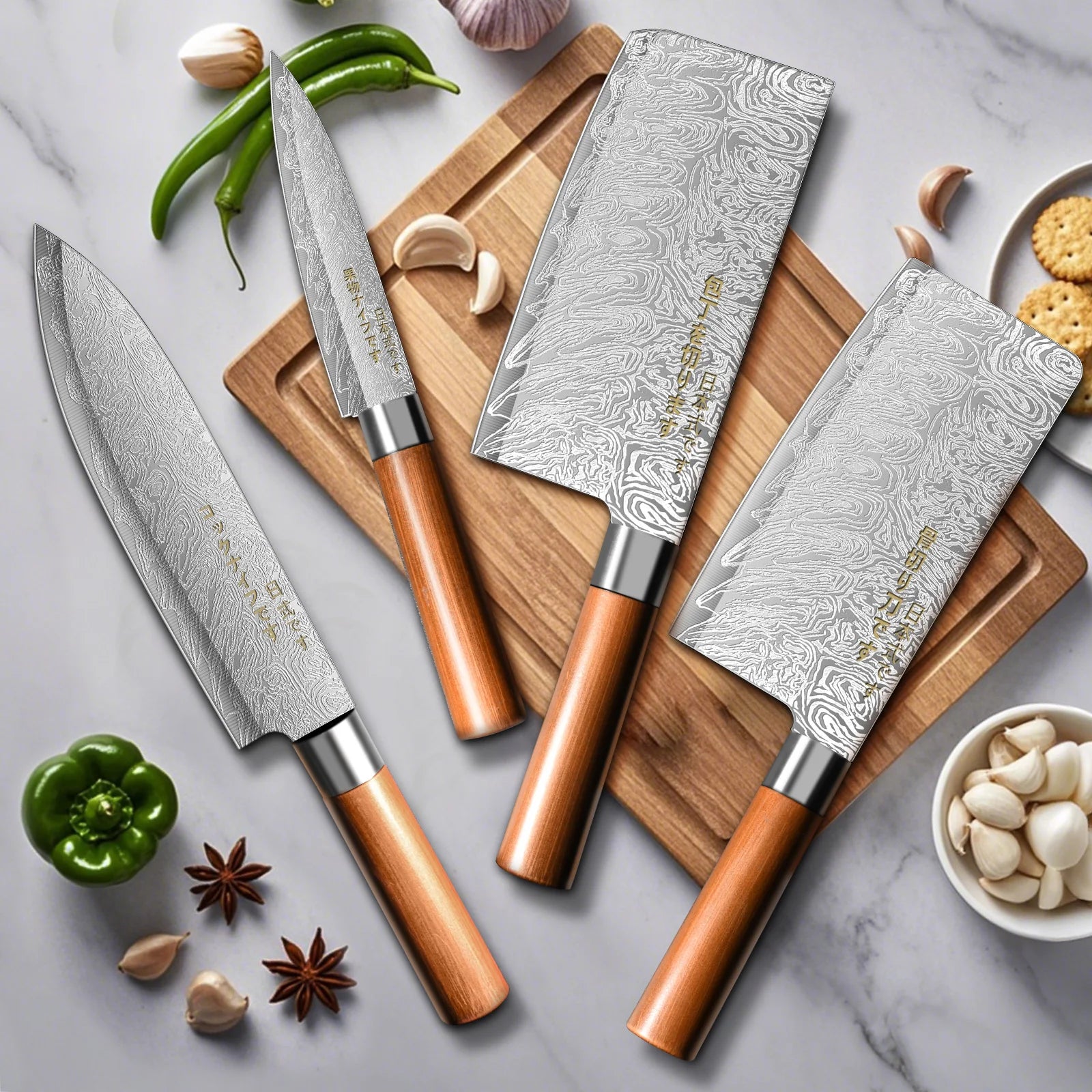 4-Piece Ultra-Sharp Japanese Chef Knife
