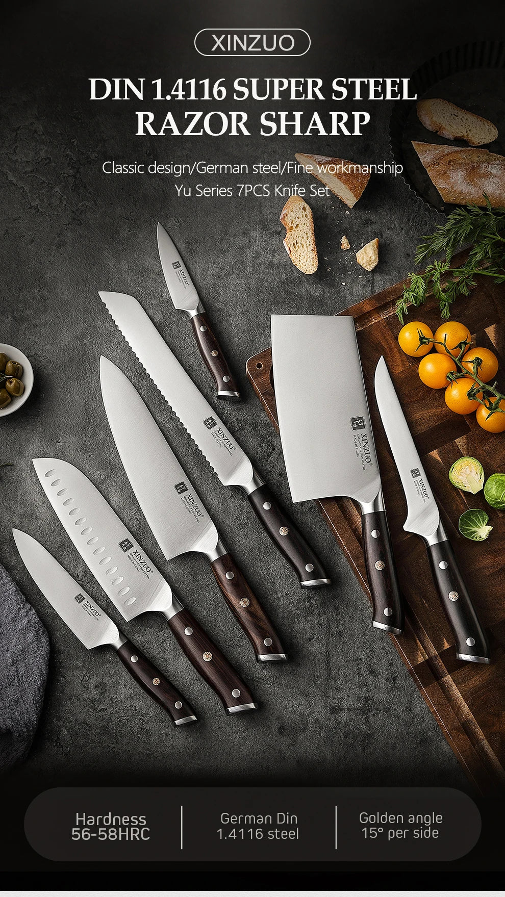 XINZUO Premium Modern Stainless Steel Chef