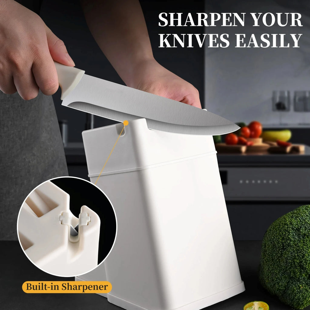 15 pieces kitchen stainless steel knife set