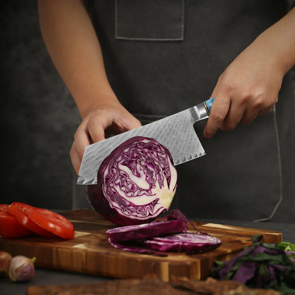 kitchen knife set Damascus Steel Set for Meat Cutting Sushi Peeling